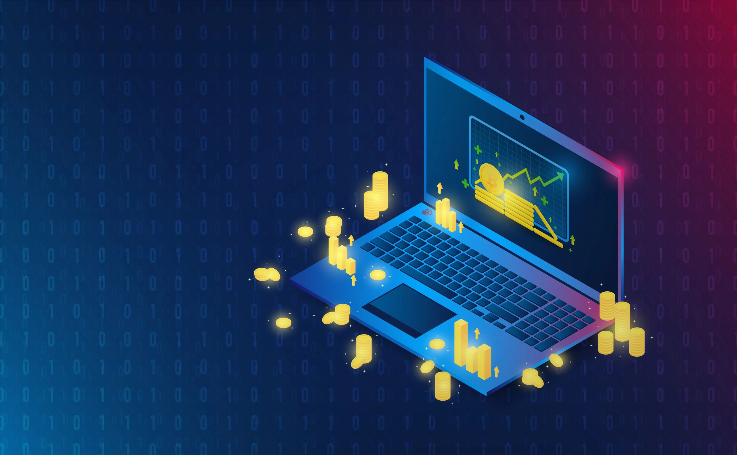 Ilustración de sistema financiero digital con inteligencia artificial